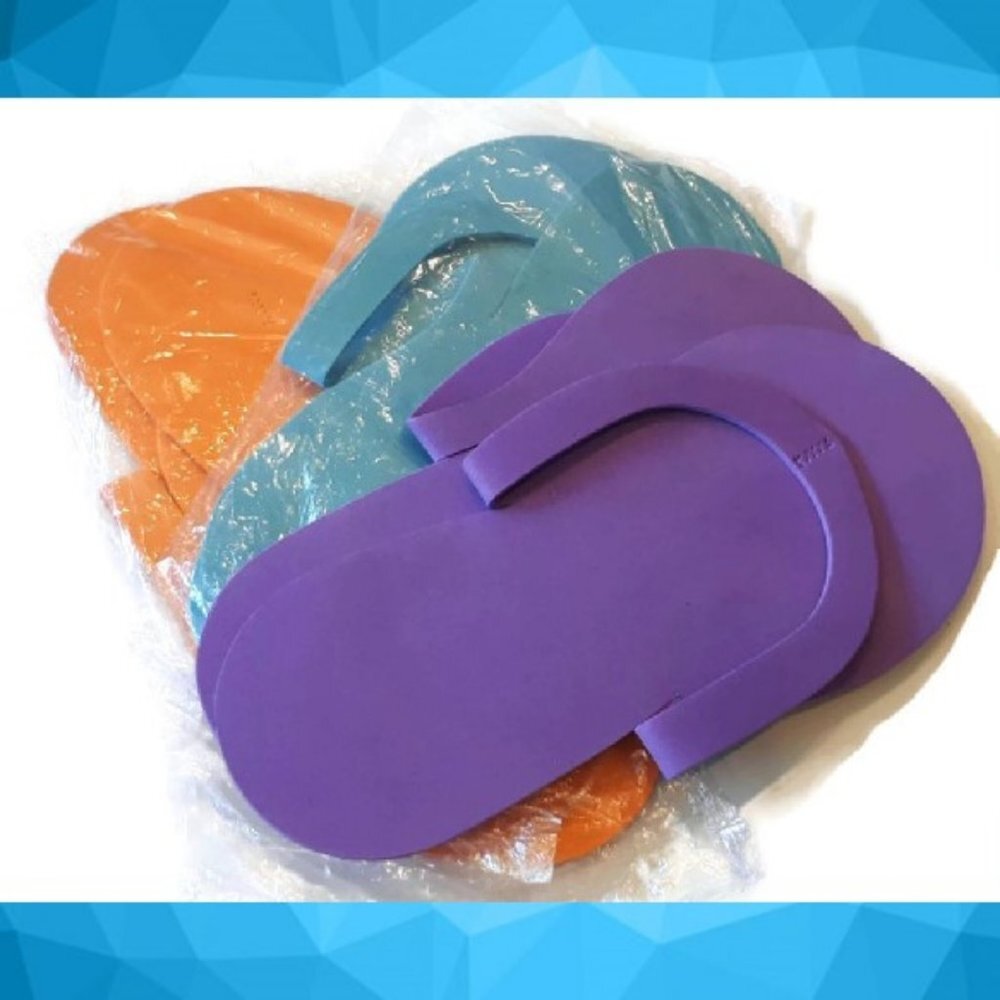 3 Pairs NEW Foam Spa Bath Pool Sandals Slippers Eco-Friendly Flip Flops
